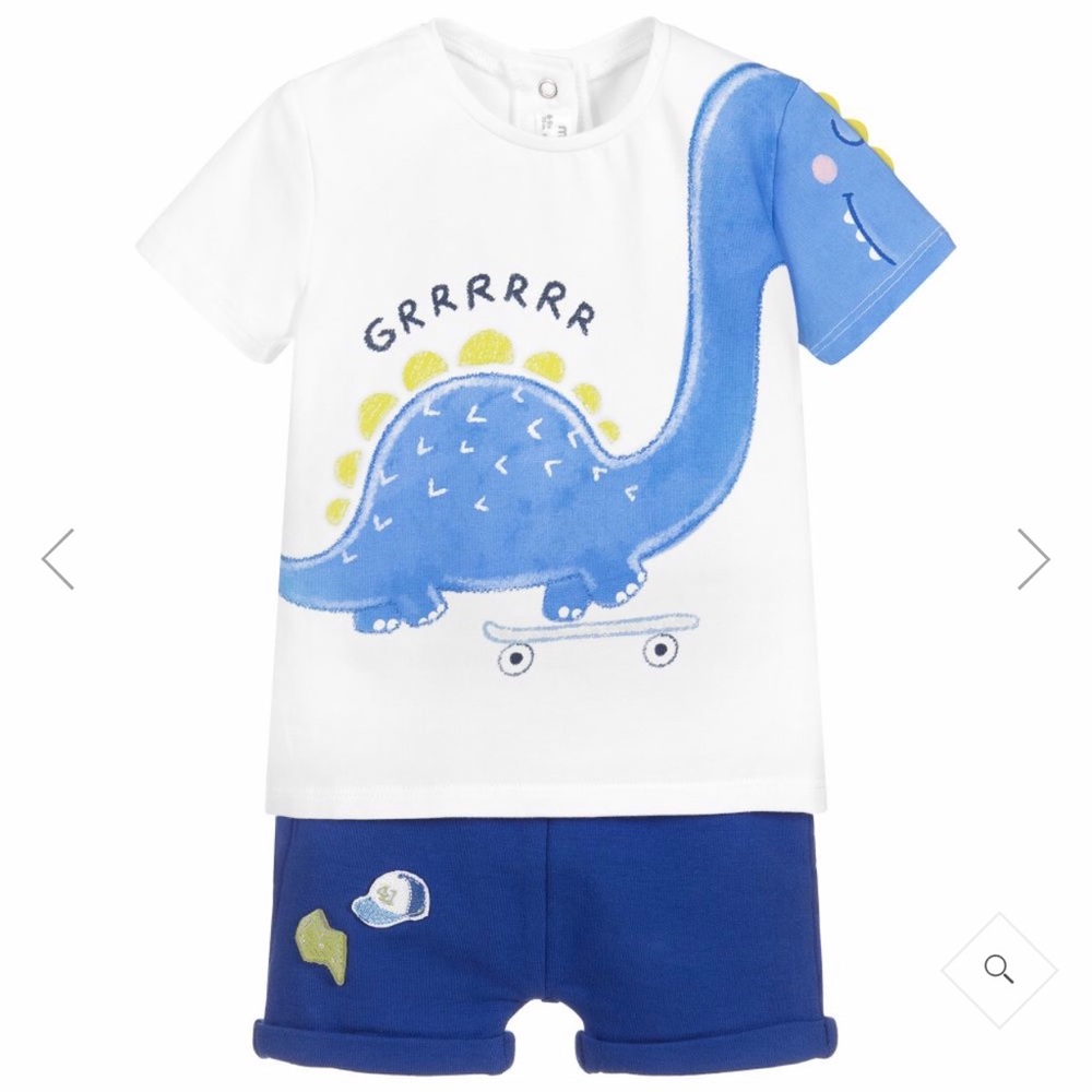 Dinosaur Shorts Set - Baby Boy (3-6mos)